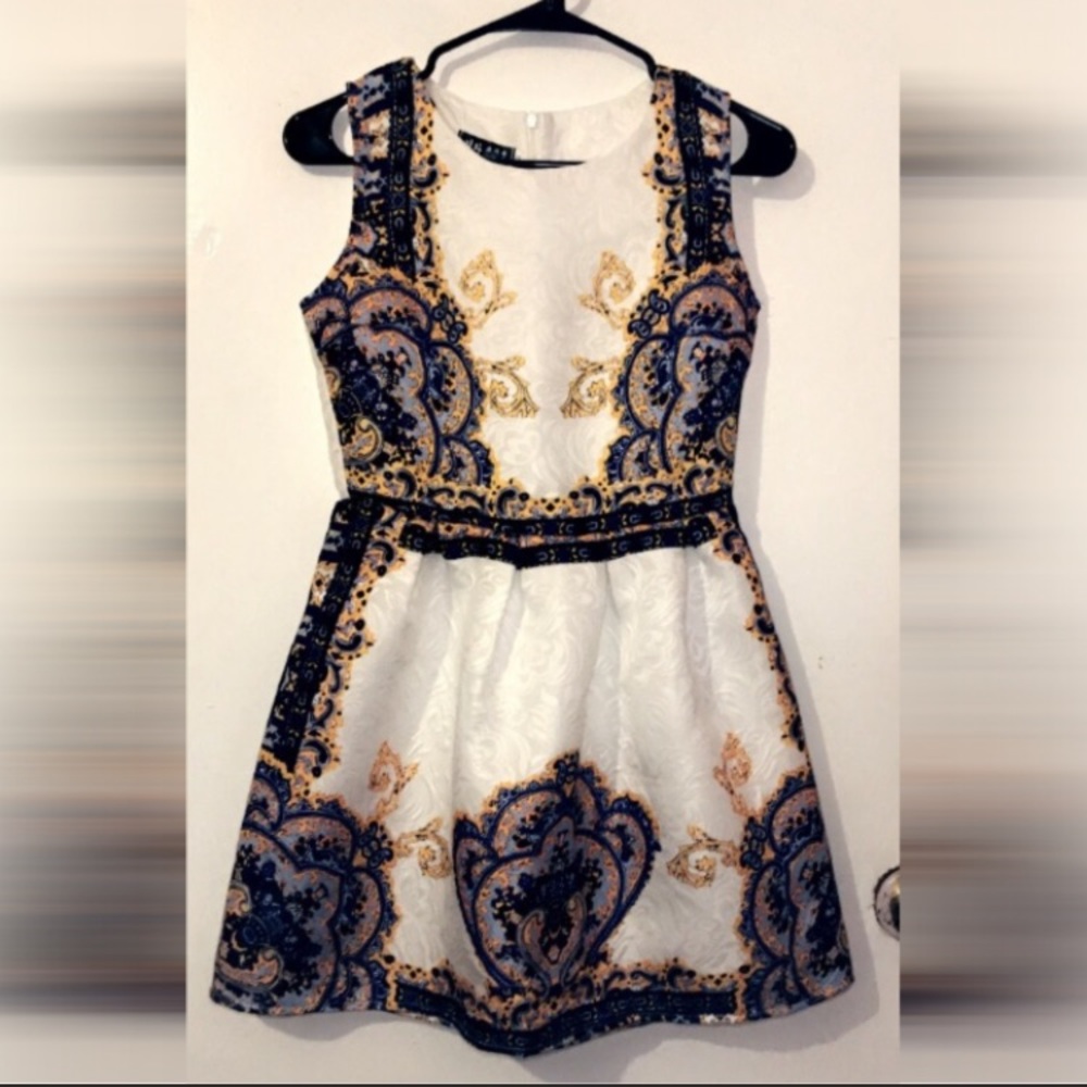 Fit and Flare Jacquard Dress NWOT - Picture 6 of 11